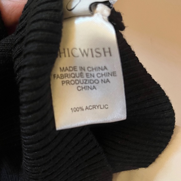 Chicwish black sweater with bow detail - Picture 5 of 5